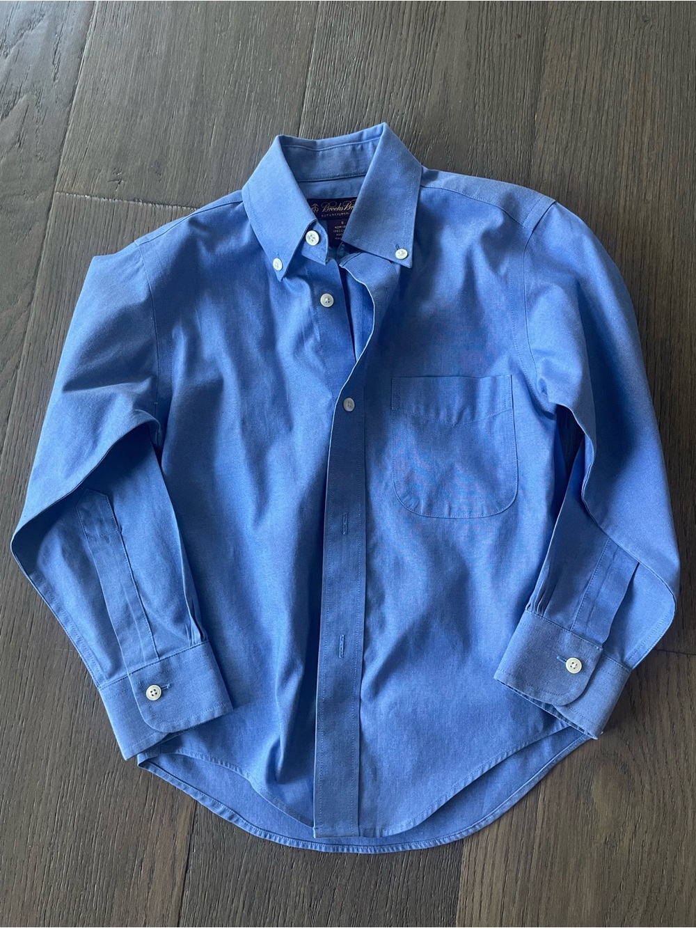 Brooks Brothers Boys Oxford Button-Down Shirt in Blue